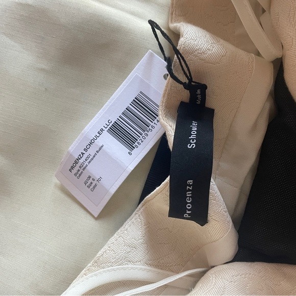 NEW! Proenza Schoulder- Cotton Wool Jacquard Bustier Size 6 Tube Top Sweetheart - Picture 10 of 10